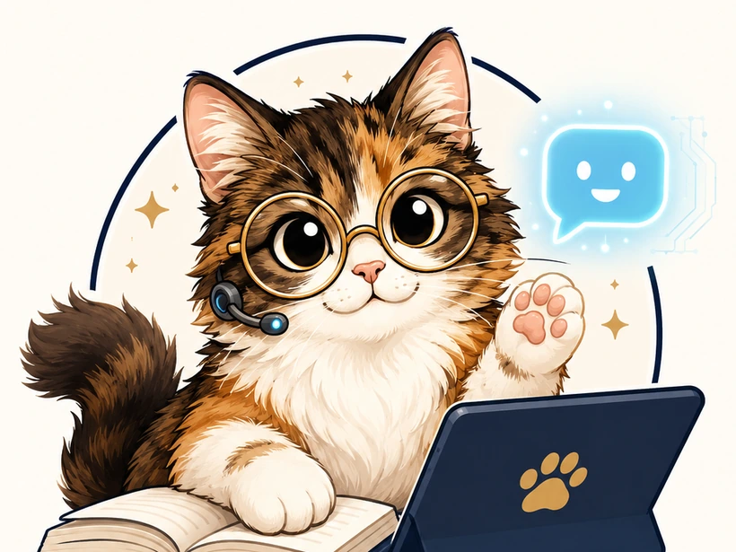 Trixie, KI-Assistentin als Katze mit Headset