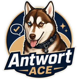 Antwort Ace, Husky als Antwort-Experte mit Check-Symbol